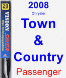 Passenger Wiper Blade for 2008 Chrysler Town & Country - Vision Saver