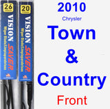 Front Wiper Blade Pack for 2010 Chrysler Town & Country - Vision Saver