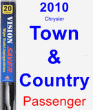 Passenger Wiper Blade for 2010 Chrysler Town & Country - Vision Saver