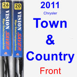 Front Wiper Blade Pack for 2011 Chrysler Town & Country - Vision Saver