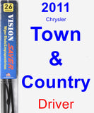 Driver Wiper Blade for 2011 Chrysler Town & Country - Vision Saver