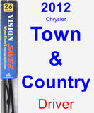 Driver Wiper Blade for 2012 Chrysler Town & Country - Vision Saver