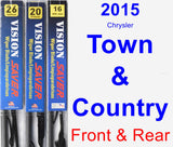 Front & Rear Wiper Blade Pack for 2015 Chrysler Town & Country - Vision Saver