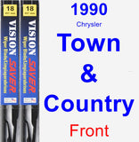 Front Wiper Blade Pack for 1990 Chrysler Town & Country - Vision Saver