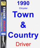 Driver Wiper Blade for 1990 Chrysler Town & Country - Vision Saver