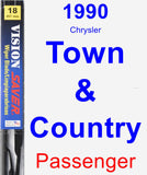 Passenger Wiper Blade for 1990 Chrysler Town & Country - Vision Saver