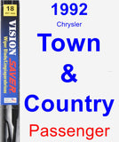 Passenger Wiper Blade for 1992 Chrysler Town & Country - Vision Saver