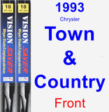 Front Wiper Blade Pack for 1993 Chrysler Town & Country - Vision Saver