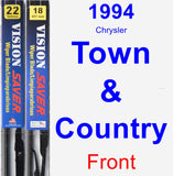 Front Wiper Blade Pack for 1994 Chrysler Town & Country - Vision Saver