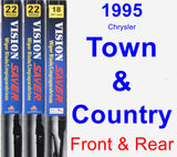 Front & Rear Wiper Blade Pack for 1995 Chrysler Town & Country - Vision Saver