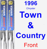Front Wiper Blade Pack for 1996 Chrysler Town & Country - Vision Saver