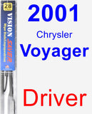 Driver Wiper Blade for 2001 Chrysler Voyager - Vision Saver
