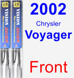 Front Wiper Blade Pack for 2002 Chrysler Voyager - Vision Saver