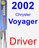 Driver Wiper Blade for 2002 Chrysler Voyager - Vision Saver