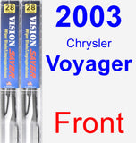 Front Wiper Blade Pack for 2003 Chrysler Voyager - Vision Saver