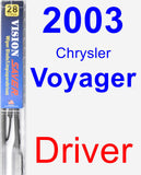 Driver Wiper Blade for 2003 Chrysler Voyager - Vision Saver
