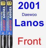 Front Wiper Blade Pack for 2001 Daewoo Lanos - Vision Saver