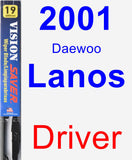 Driver Wiper Blade for 2001 Daewoo Lanos - Vision Saver