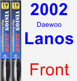 Front Wiper Blade Pack for 2002 Daewoo Lanos - Vision Saver