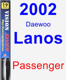 Passenger Wiper Blade for 2002 Daewoo Lanos - Vision Saver