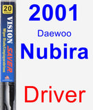 Driver Wiper Blade for 2001 Daewoo Nubira - Vision Saver