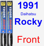 Front Wiper Blade Pack for 1991 Daihatsu Rocky - Vision Saver