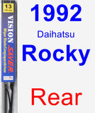 Rear Wiper Blade for 1992 Daihatsu Rocky - Vision Saver