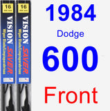 Front Wiper Blade Pack for 1984 Dodge 600 - Vision Saver