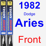 Front Wiper Blade Pack for 1982 Dodge Aries - Vision Saver