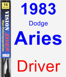 Driver Wiper Blade for 1983 Dodge Aries - Vision Saver