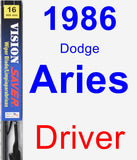 Driver Wiper Blade for 1986 Dodge Aries - Vision Saver