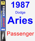 Passenger Wiper Blade for 1987 Dodge Aries - Vision Saver