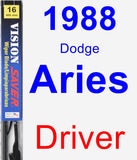 Driver Wiper Blade for 1988 Dodge Aries - Vision Saver