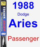 Passenger Wiper Blade for 1988 Dodge Aries - Vision Saver