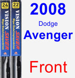 Front Wiper Blade Pack for 2008 Dodge Avenger - Vision Saver