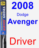 Driver Wiper Blade for 2008 Dodge Avenger - Vision Saver