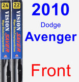 Front Wiper Blade Pack for 2010 Dodge Avenger - Vision Saver