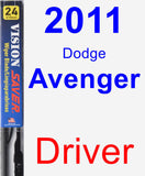 Driver Wiper Blade for 2011 Dodge Avenger - Vision Saver