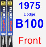 Front Wiper Blade Pack for 1975 Dodge B100 - Vision Saver