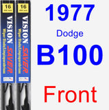 Front Wiper Blade Pack for 1977 Dodge B100 - Vision Saver