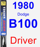 Driver Wiper Blade for 1980 Dodge B100 - Vision Saver