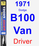 Driver Wiper Blade for 1971 Dodge B100 Van - Vision Saver