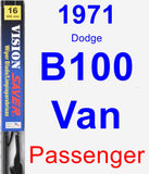 Passenger Wiper Blade for 1971 Dodge B100 Van - Vision Saver