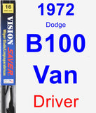 Driver Wiper Blade for 1972 Dodge B100 Van - Vision Saver