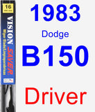 Driver Wiper Blade for 1983 Dodge B150 - Vision Saver