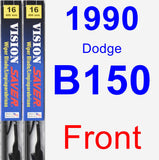 Front Wiper Blade Pack for 1990 Dodge B150 - Vision Saver