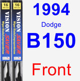 Front Wiper Blade Pack for 1994 Dodge B150 - Vision Saver