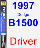 Driver Wiper Blade for 1997 Dodge B1500 - Vision Saver