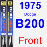 Front Wiper Blade Pack for 1975 Dodge B200 - Vision Saver