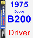 Driver Wiper Blade for 1975 Dodge B200 - Vision Saver